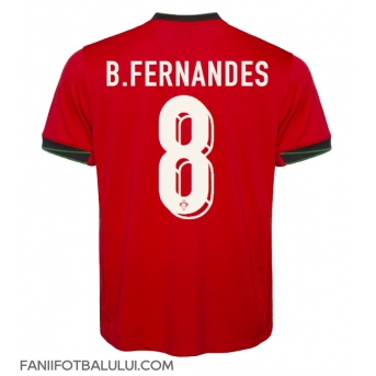 Portugalia Bruno Fernandes #8 Tricou Fotbal Replică European 2024 Barbati Acasa